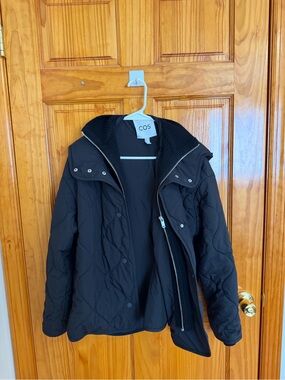 COS Black Quilted Zip Jacket